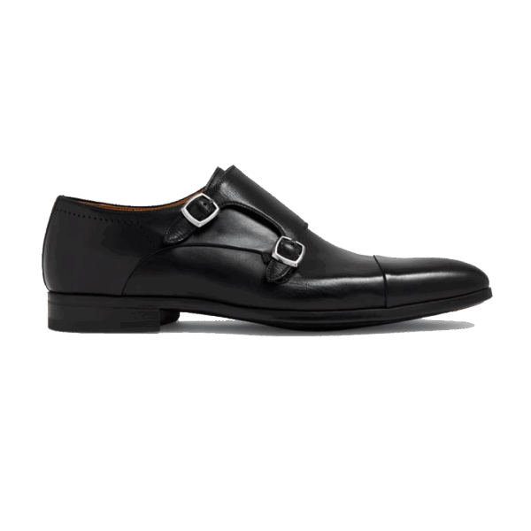 Leather monk strap shoes
